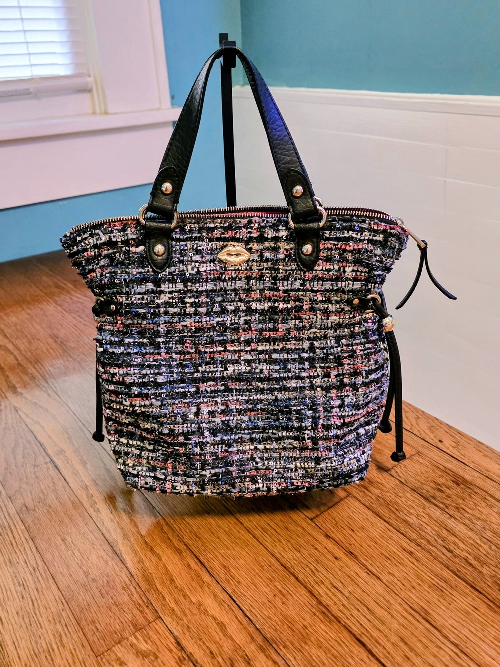 NWOT Juicy Couture Tweed Lip Mini Tote & Crossbody